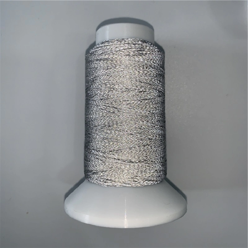 Single Double Side Silver Gray Retro Reflective Thread Yarn for Sweater Clothing