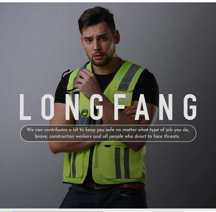 5-Point Breakaway Factory Directly Provide Multi Pockets Reflective Safety Vest