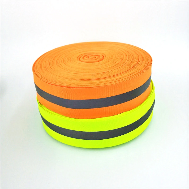 High Quality Colorful Nylon Webbing with Two Reflective Strips