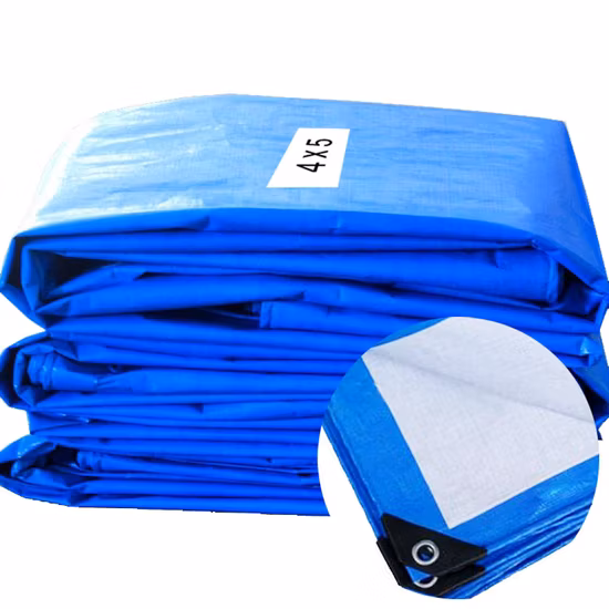 Tissu en plastique réfléchissant de feuille de bâche de PE 60-160GSM